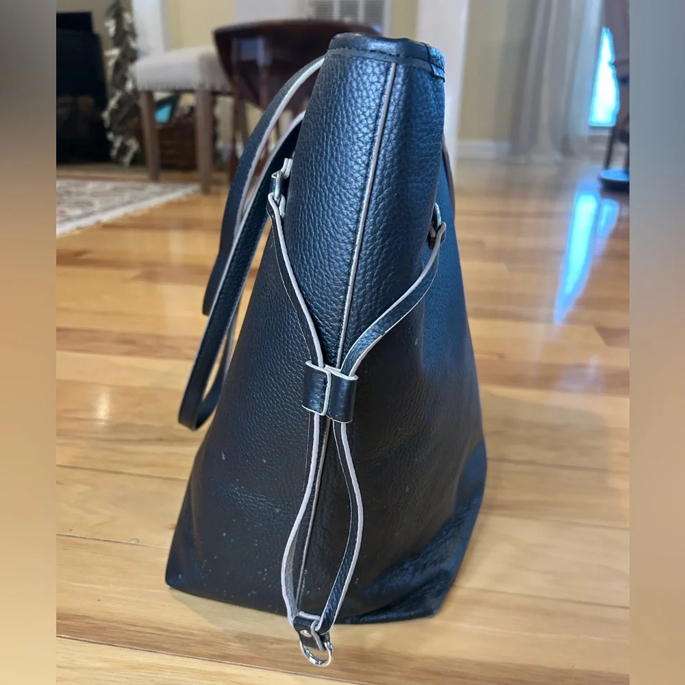 Lodis Black Pebbled Leather Tote Bag - Picture 5 of 14